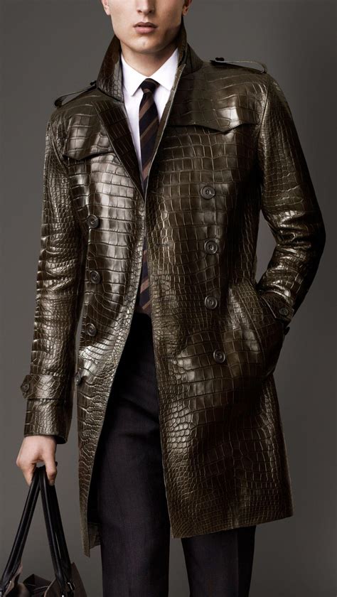 burberry alligator skin jacket|burberry trench jacket.